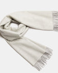 Natural Baby Alpaca Maxi Scarf with Fringes