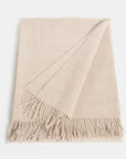 Natural Baby Alpaca Maxi Scarf with Fringes