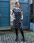 Shona Spot Breastfeeding Dress | Knee Length Nursing Dress