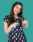 Shona Spot Breastfeeding Dress | Knee Length Nursing Dress