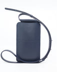 Navy Leather Phone Crossbody Bag