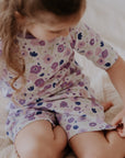 Short Summer Pajamas for Kids with Floral Print