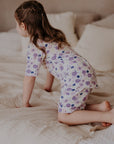 Short Summer Pajamas for Kids with Floral Print