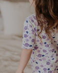 Short Summer Pajamas for Kids with Floral Print