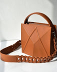 Facet Leather Shoulder Bag