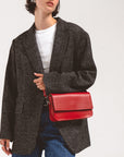 Leather Shoulder Bag - Curie (Black)