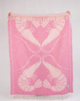 Shrimp love wool throw