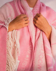 Shrimp love wool throw