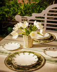 Glorious Green Scalloped Side Plates - Set of 4