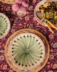 Peacock Side Plate, Green Set of 4