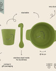 Silicone First Meal Set for Kids - Mr. Dino