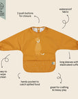 Waterproof Long Sleeve Bib - Mr. Fox