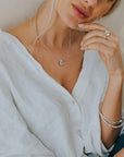 Silver Blue Topaz Necklace - Aurelia