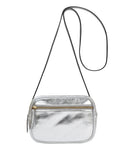 Leather Crossbody Convertible Bag Silver Metallic Brix and Bailey Ethical Bag Brand