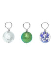 Luxury Shine On Huggie Earrings with Murano Glass Bead and Star Charm, Green and Gold Leaf, Sterling Silver by Lezzeri at brixbailey.com