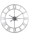 Silver Foil Skeleton Wall Clock 82cm
