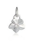 Forget-Me-Not Flower Personalised Silver Charm