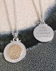 Personalised St Christopher Necklace - Silver & Rose Gold