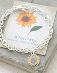 Gold Vermeil Sunflower Silver Charm
