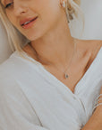 Silver Green Quartz Necklace - Alba