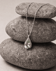 Silver Green Quartz Necklace - Alba