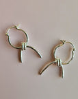 Silver Knotted Hoop Earrings
