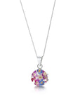 Purple Haze Round Pendant Necklace