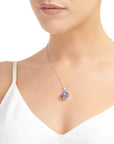 Purple Haze Round Pendant Necklace