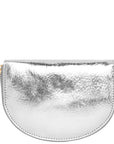 Silver Leather Zip Around Half Moon Purse Brix and Bailey