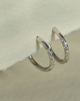 Silver White Topaz Gemstones- Seren Hoops