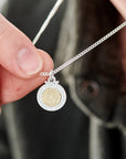 Personalised St Christopher Necklace - Silver & Solid Gold