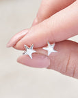 Stardust Silver Stud Earrings