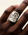 Gold or Silver Statement Saddle Ring - Hemera