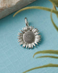 Sunflower Silver Charm