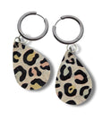 Double sided mini silver Teardrop earrings