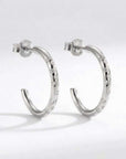 Silver White Topaz Gemstones- Seren Hoops
