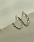 Silver White Topaz Gemstones- Seren Hoops