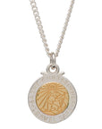 Personalised St Christopher Necklace - Silver & Solid Gold