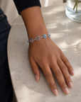 7 Chakras Sacred Geometry Bracelet - A spiritual charm bracelet with 7 gemstones