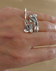Twin Koi Fish Adjustable Ring – Brass Art Jewellery Inspired by Nature.