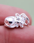 Cat Silver Charm