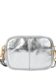 Silver Convertible Leather Cross Body Camera Bag Conscious Ethical Leather Bag Brix And Bailey