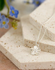 Forget-Me-Not Flower Personalised Silver Charm