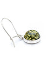 ESSENTIALS Green Amber Drop Earrings