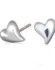 Simply Heart Silver Stud Earrings