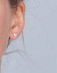 Simply Heart Silver Stud Earrings