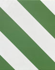 Luxury green stripe porcelain tile, premium durable chevron pattern for indoor outdoor use by Maria Starling Design at brixbailey.com
