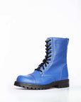 Punk Style Blues Leather Boots