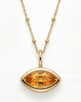 Siren’s Teardrop Citrine Necklace - Gold or Silver