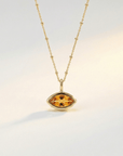 Siren’s Teardrop Citrine Necklace - Gold or Silver